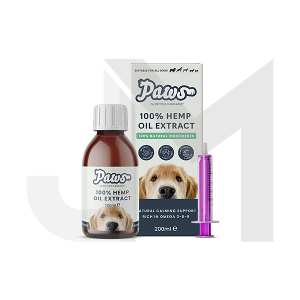 Paws 100% Hemp Oil Extract For Dogs - 200ml