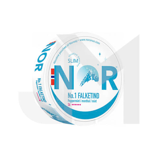 20mg NOR Slim Falketind  Nicotine Pouches - 20 Pouches