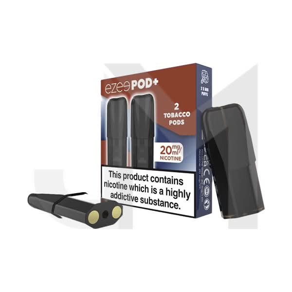 20mg Ezee POD+ Tobacco Replacement Prefilled Pod 2ml 1200 Puffs - 2 Pcs