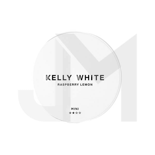 Short Dated :: 8mg Kelly White Mini Medium Raspberry Lemon Nicotine Pouches - 20 Pouches