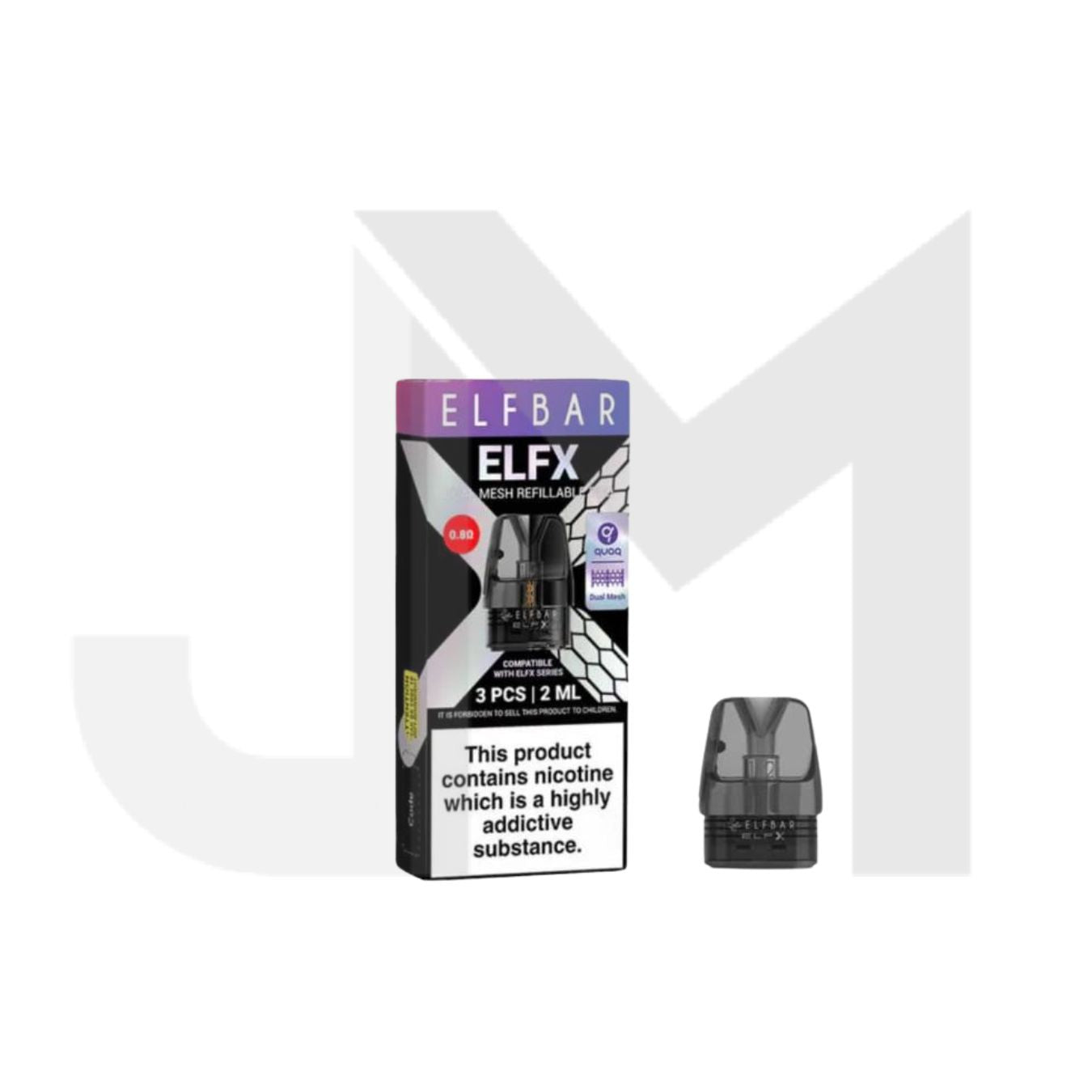 Elf Bar ELFX Empty Refillable Pods 2ml - 3 Pcs (0.6Ohm, 0.8Ohm)