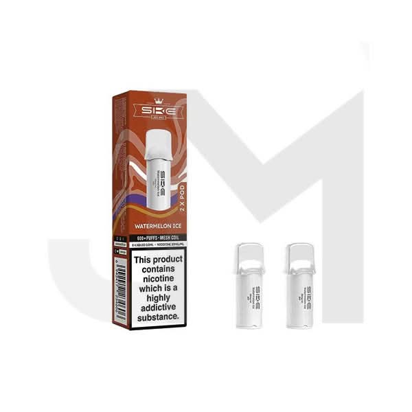 20mg SKE Crystal Pro Replacement Prefilled Pods 2ml 1200 Puffs - 2 Pcs