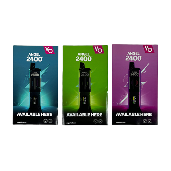 FREE Vapes Bar Angel 2400 Promotional Window Sticker - For Your Business! 3 Per Customer