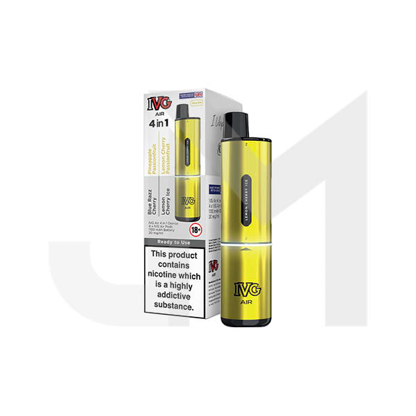 20mg IVG Air 4 in 1 Rechargeable Pod Vape Kit 2400 Puffs