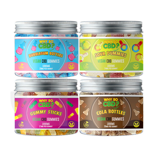 Why So CBD? 1000mg Broad Spectrum CBD Small Vegan Gummies - 11 Flavours
