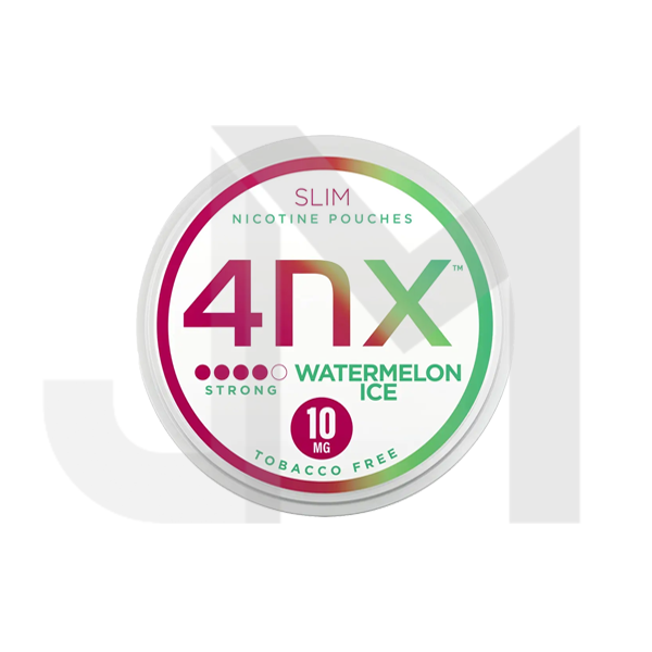 4NX 10mg Watermelon Ice Slim Nicotine Pouches - 20 Pouches