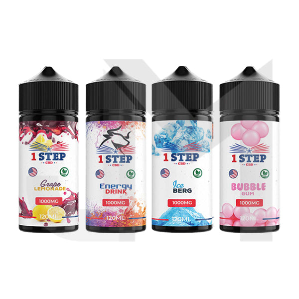 1 Step CBD 1000mg CBD E-liquid 120ml (BUY 1 GET 1 FREE)