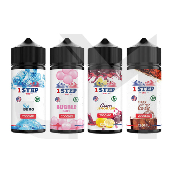1 Step CBD 2000mg CBD E-liquid 120ml (BUY 1 GET 1 FREE)
