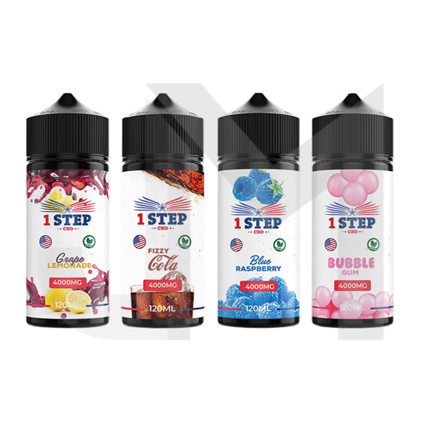 1 Step CBD 4000mg CBD E-liquid 120ml (BUY 1 GET 1 FREE)