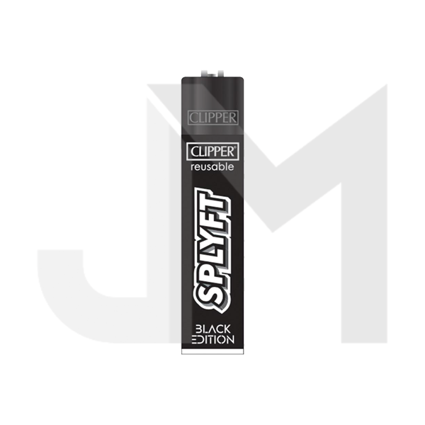 40 Clipper SPLYFT Black Large Classic Refillable Lighters