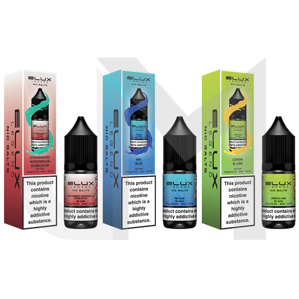 elux legend mr blue flavour Elux Legend Mr Blue Nic Salt Vape Juice - 3 for £9.99