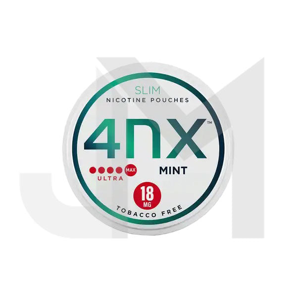 4NX 18mg Mint Slim Nicotine Pouches 20 Pouches