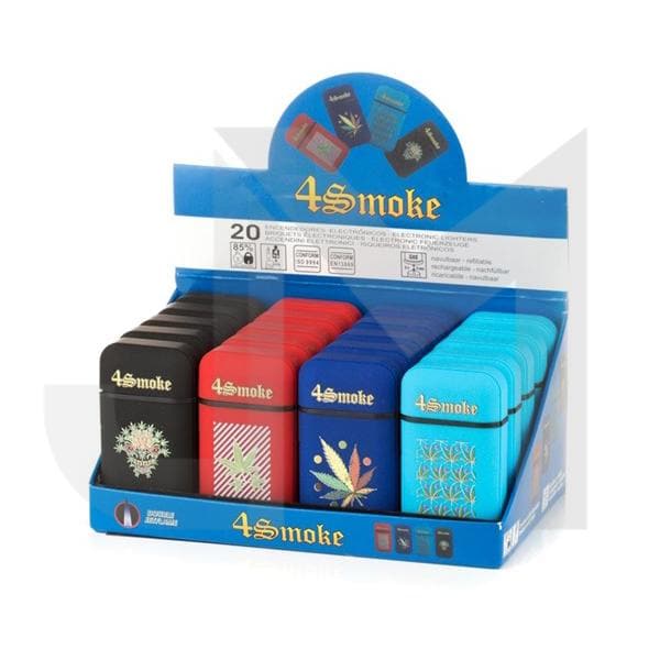 20 x 4smoke Dual Jet Electronic Refillable Lighters - DH750J