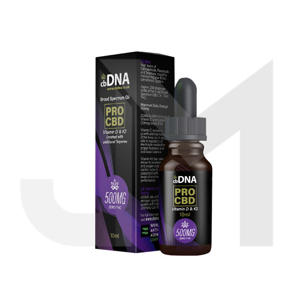 cbDNA Full Spectrum 500mg CBD Oil + Vitamin D & K2 - 10ml