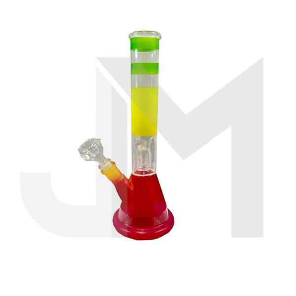 30cm Medium Percolator Rasta Colour Glass Bong AC-171 (SM-2299)