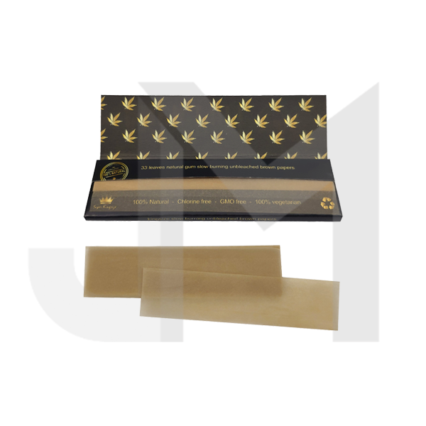 33 Alien Puff Black & Gold Super King Size Unbleached Brown Rolling Papers ( HP2104AP )