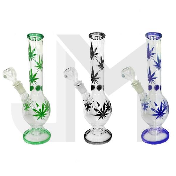 6 x 4Smoke 14" Leaf Design Glass Bong - GB66 / GB67