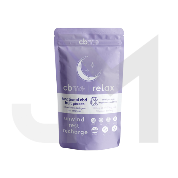 CBME Relax 1050mg CBD Papaya Fruit Pieces - 30 Pieces