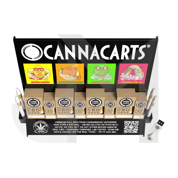Cannacarts 420 POS Display Unit Set - 25 CBD Vapes
