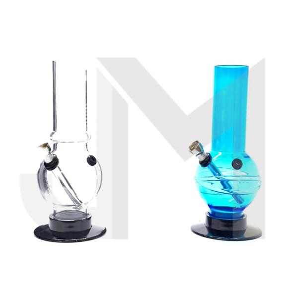8" Mixed Colour Plain  Acrylic Bong - FB 0239