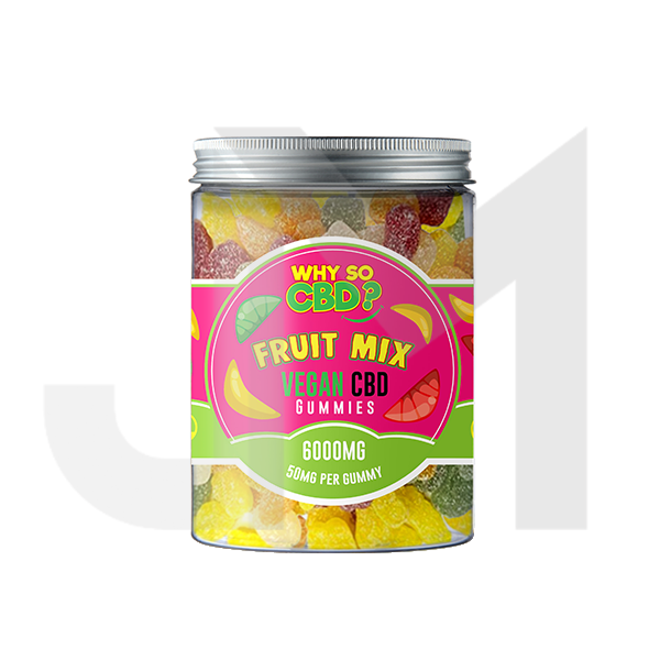 Why So CBD? 6000mg Broad Spectrum CBD Large Vegan Gummies - 11 Flavours