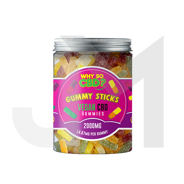 Why So CBD? 2000mg Broad Spectrum CBD Large Vegan Gummies - 11 Flavours