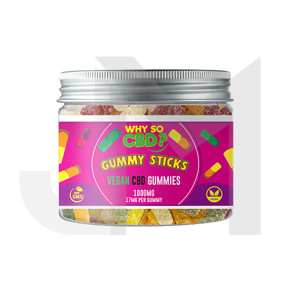 Why So CBD? 1000mg Broad Spectrum CBD Small Vegan Gummies - 11 Flavours