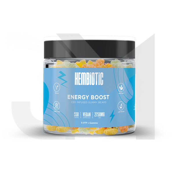 Hembiotic 2750mg Bulk Functional CBD Gummy Bears - 550g
