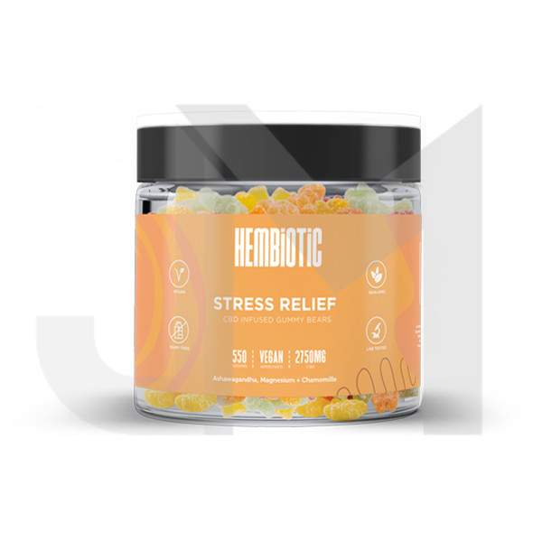 Hembiotic 2750mg Bulk Functional CBD Gummy Bears - 550g