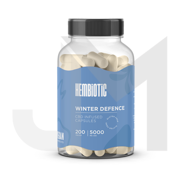 Hembiotic 5000mg Bulk Functional CBD Capsules - 200 Caps (Buy 1 Get 1 Free)