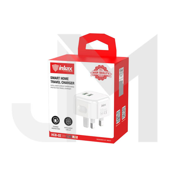 Inkax Smart Home Travel USB Wall Plug Charger - HCB-02