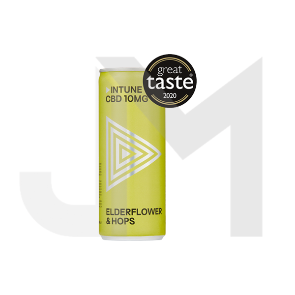 12 x Intune Elderflower & Hops 10mg CBD Drinks - 250ml