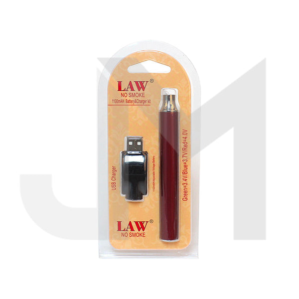 Law No Smoke 1100mAh Vape Battery & USB Charger