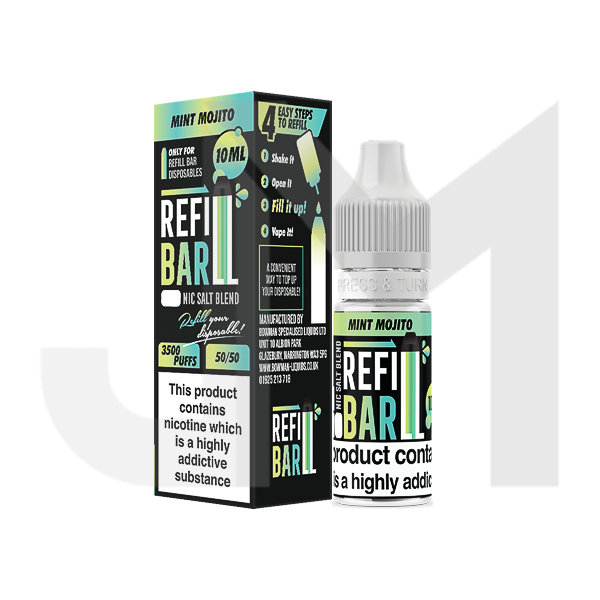 10mg Refill Bar Salts 10ml Nic Salts (50VG/50PG)