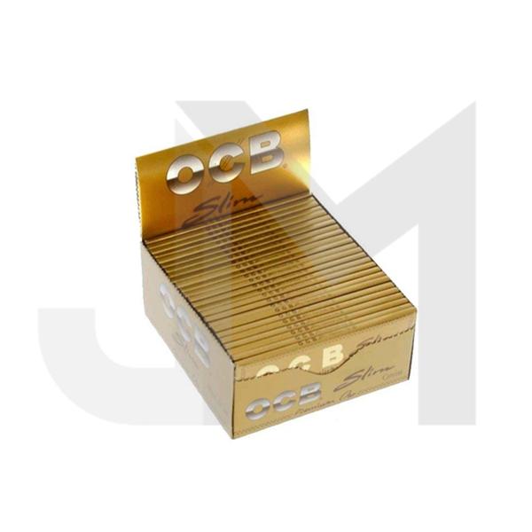 50 OCB Premium King Size Slim Gold Papers