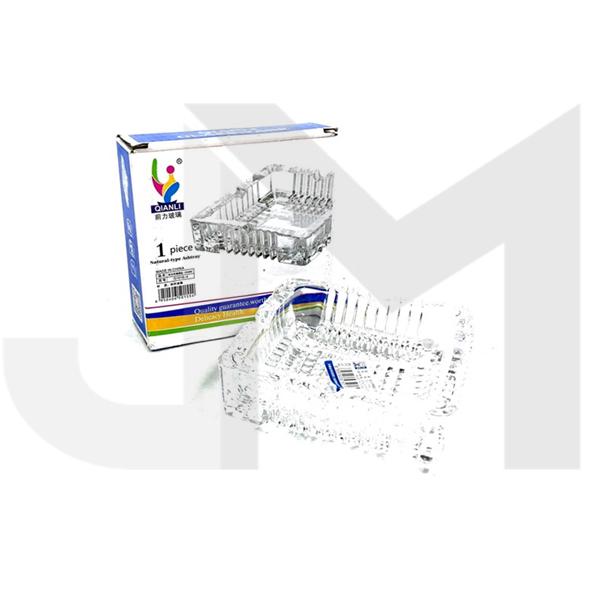 Qianli Natural Type Square Clear Glass Ash Tray- G1019-3