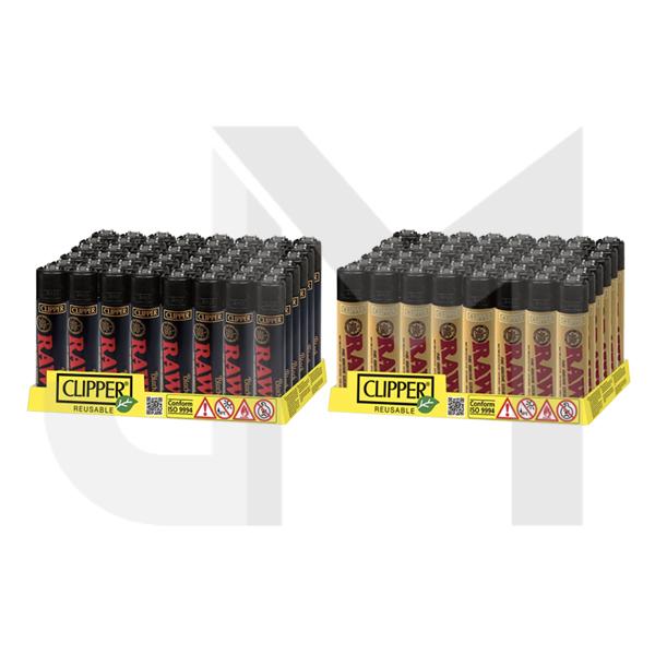 48 Clipper RAW Printed Refillable Lighters