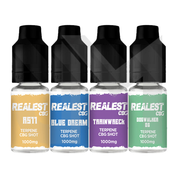 Realest CBD 1000mg Terpene Infused CBG Booster Shot 10ml (BUY 1 GET 1 FREE)