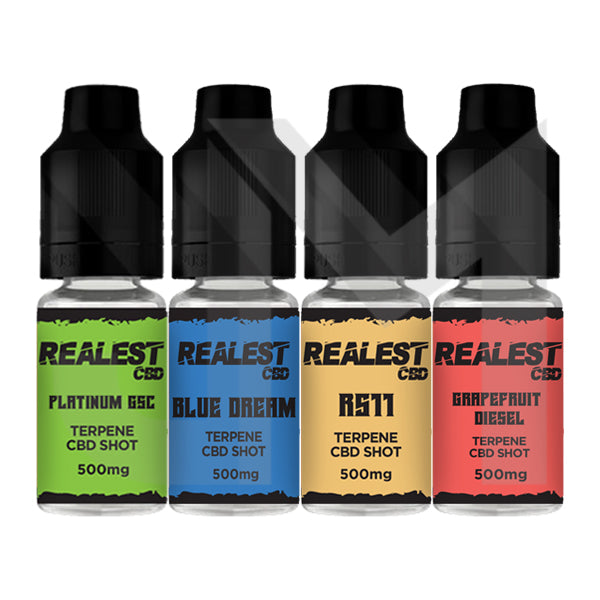 Realest CBD 500mg Terpene Infused CBD Booster Shot 10ml (BUY 1 GET 1 FREE)
