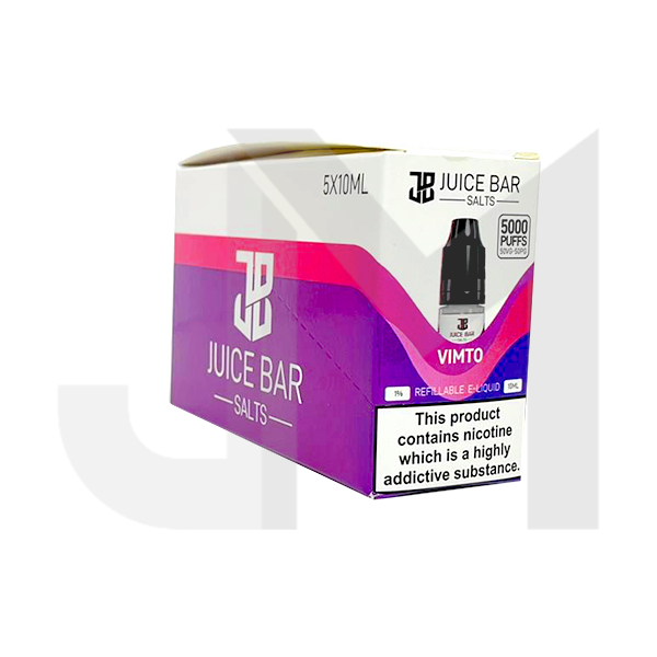 20mg Juice Bar Salts 10ml Nic Salts - Pack Of 5 (50VG/50PG)