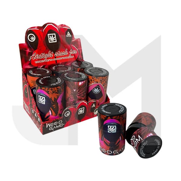 6 x Weed Game Airtight Stash Can Jars - WG-004
