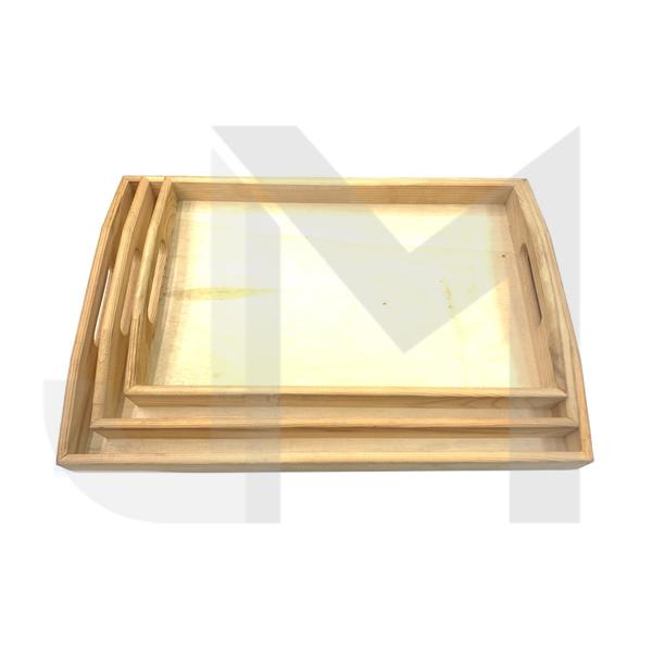 Wooden Rolling Tray Set Pack of 3 YD021