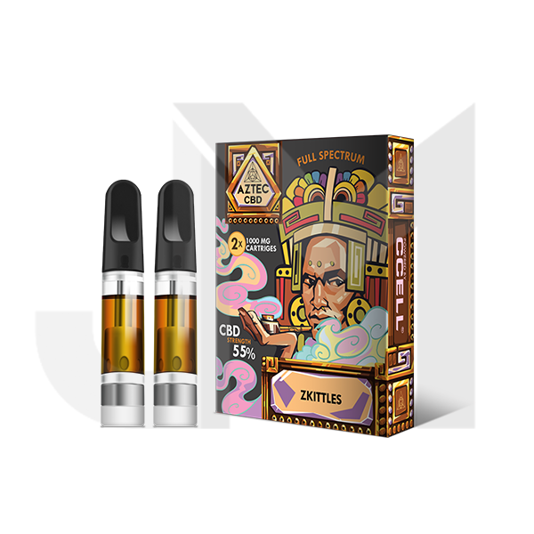 Aztec CBD 2 x 1000mg Cartridge Kit - 1ml