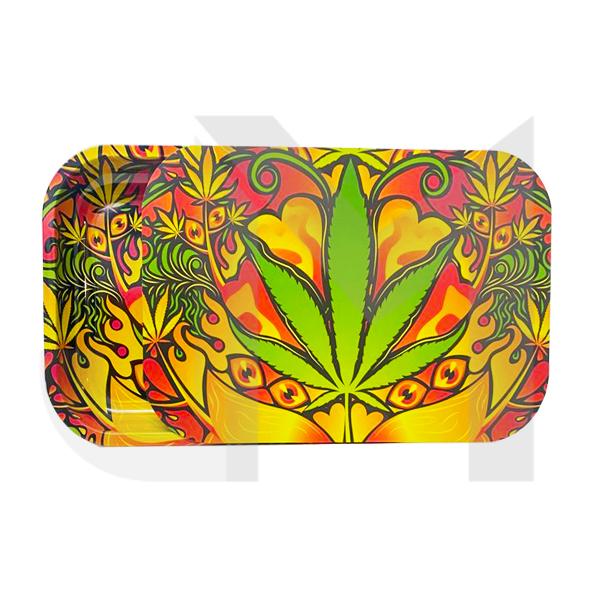 Large Mixed Design Magnetic Metal Rolling Trays with Lid