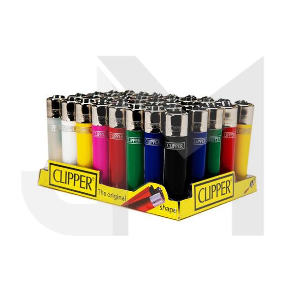 40 Clipper Solid Colour Refillable Classic Micro Lighters - CP115UKH