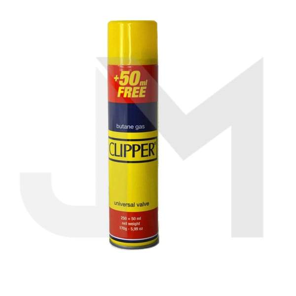 Clipper 300ml Butane Gas With Adapter Cap -Full pack