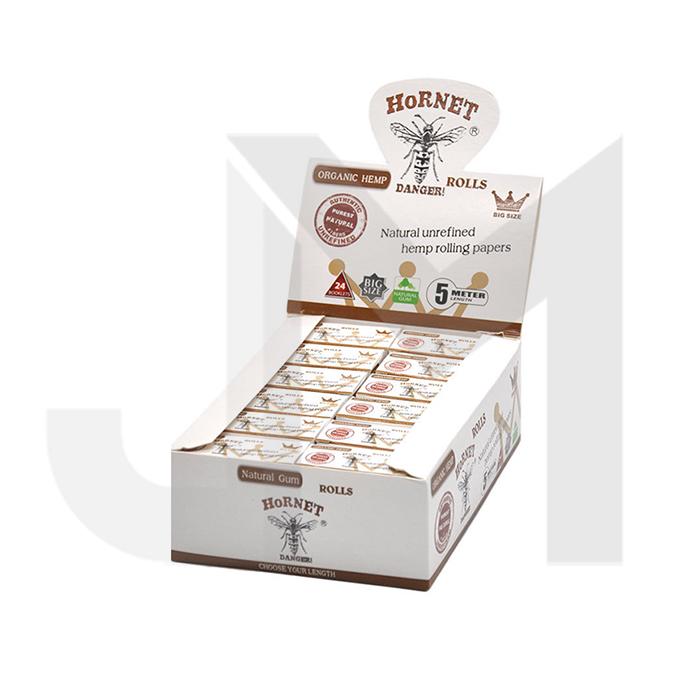 24 Hornet Natural Organic Hemp Papers 5 meter Roll