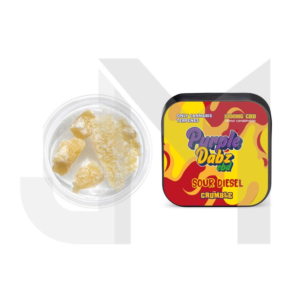 Purple Dabz by Purple Dank 1000mg CBD Crumble - Sour Diesel (BUY 1 GET 1 FREE)