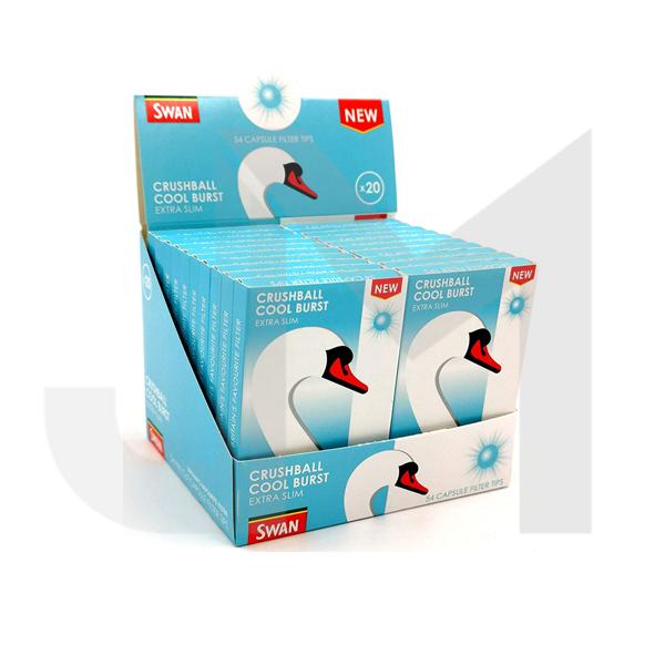 20 Swan Crushball Cool Burst Extra Slim Filter Tips