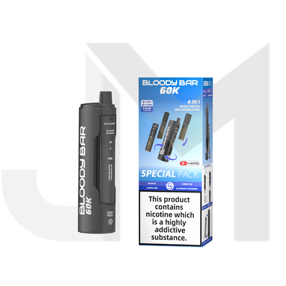 20mg Bloody Bar 60K 4 in 1 Prefilled Pod Vape Kit 60000 Puffs
